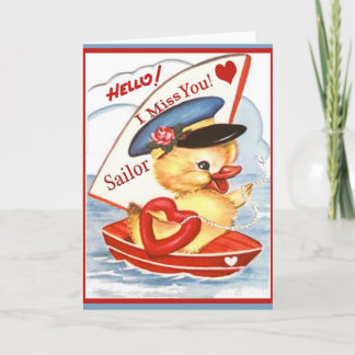 Vintager Militärhallo! Ich vermisse deine Sailcard Karte