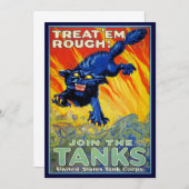 Vintager militärischer Krieg mit einer wilden Katz (Vorne/Hinten)