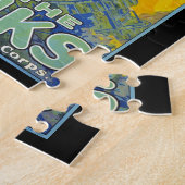 Vintager militärischer Krieg mit einer wilden Katz Puzzle (Seite)