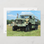Vintager militärischer überschüssiger LKW 6X6 Postkarte (Vorne/Hinten)