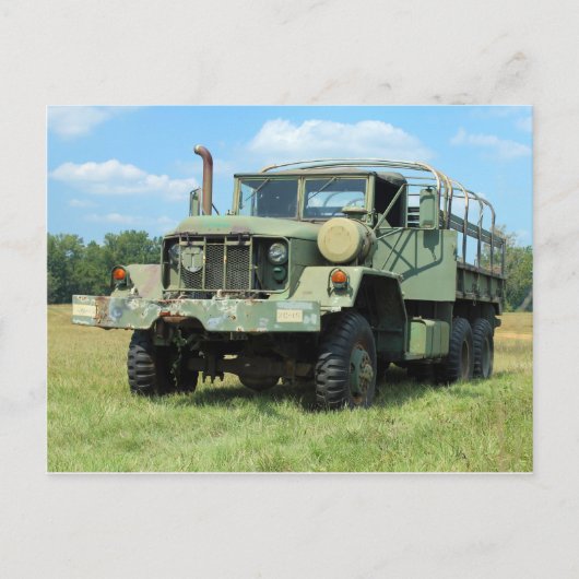 Vintager militärischer überschüssiger LKW 6X6 Postkarte (Vorderseite)