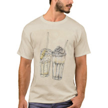 Vintager Milkshake Art T - Shirt - Ästhetischer T 