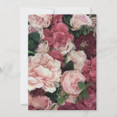 Vintager Minimaler Blumenzauber Einladung (Rückseite)