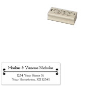 Vintager Minimaler Name und 2-Line-Adresse Gummistempel (Stempel)