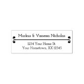 Vintager Minimaler Name und 2-Line-Adresse Gummistempel (Prägung)