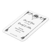 Vintager Minimalismus dünne Magnetkarte Magnet (Linke Seite)