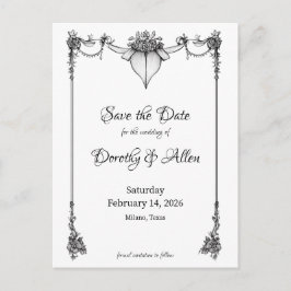 Vintager Minimalismus dünne Magnetkarte Postkarte