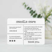 Vintager Minimalistischer Kerzenschutz Dankeschön- Dankeskarte (Stehend Vorderseite)