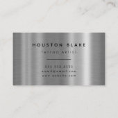 Vintager Minimalistischer Monochrome Tattoo Artist Visitenkarte (Rückseite)