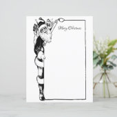 Vintager Minimalistischer Weihnachtsschwarzer Weih (Stehend Vorderseite)