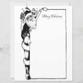 Vintager Minimalistischer Weihnachtsschwarzer Weih (Vorderseite)