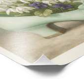 Vintager Minzschuss mit Violetten Schneerögel Fotodruck (Ecke)