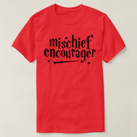 Vintager Mischief Encourager Zauberhexe T-Shirt (Design vorne)