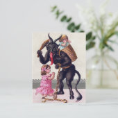 Vintager missbräuchlicher Krampus Postkarte (Stehend Vorderseite)