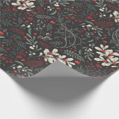 Vintager Mistleton, Holly-Blätter, Rote Berries  Geschenkpapier (Ecke)