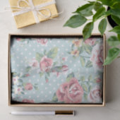 Vintager mit Blumendruck Seidenpapier (Geschenk)