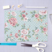 Vintager mit Blumendruck Seidenpapier (Handwerk)