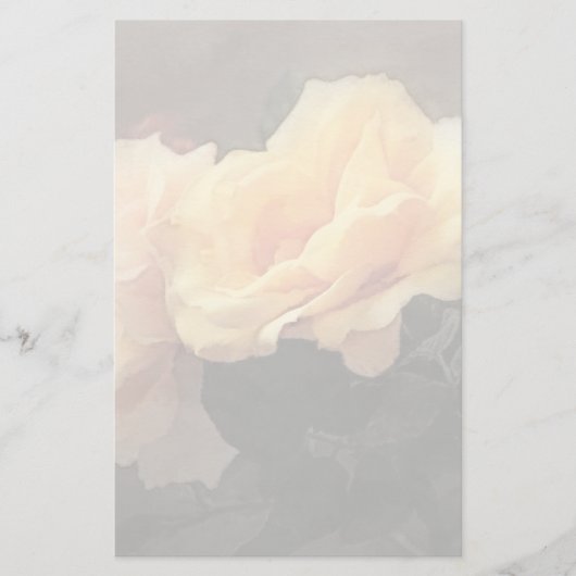 Vintager mit Blumenhintergrund der Kunst in den Briefpapier (Vorderseite)