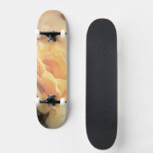 Vintager mit Blumenhintergrund der Kunst in den Skateboard (Vorderseite)