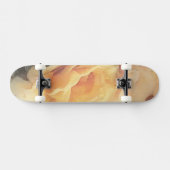 Vintager mit Blumenhintergrund der Kunst in den Skateboard (Horizontal)