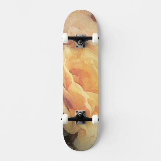 Vintager mit Blumenhintergrund der Kunst in den Skateboard (Vorderseite)
