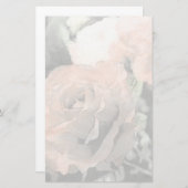 Vintager mit Blumenhintergrund der Kunst mit Briefpapier (Vorne/Hinten)