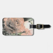 Vintager mit Blumenhintergrund der Kunst mit Gepäckanhänger (Vorderseite horizontal)