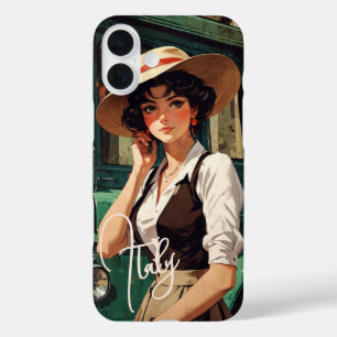 Vintager Mit Monogramm Fall - Mate iPhone 16 Plus Hülle