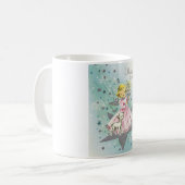Vintager Mitte- des Jahrhundertsweihnachtsengel Kaffeetasse (Vorderseite Links)