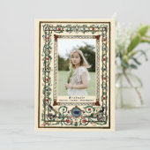 Vintager "mittelalterlicher" beleuchteter Abschlus Einladung (Stehend Vorderseite)