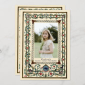 Vintager "mittelalterlicher" beleuchteter Abschlus Einladung (Vorne/Hinten)