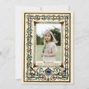 Vintager "mittelalterlicher" beleuchteter Abschlus Einladung