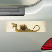 Vintager mittelalterlicher Drache-Entwurf Autoaufkleber (Auf Auto)