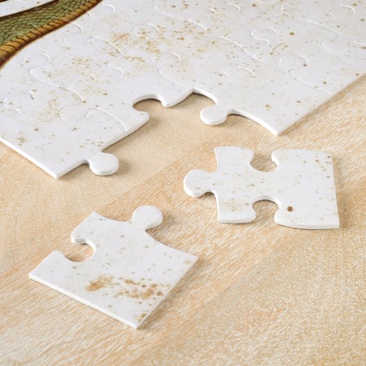 Vintager mittelalterlicher Drache-Entwurf Puzzle (Seite)