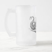 Vintager mittelalterlicher Drache Mattglas Bierglas (Links)