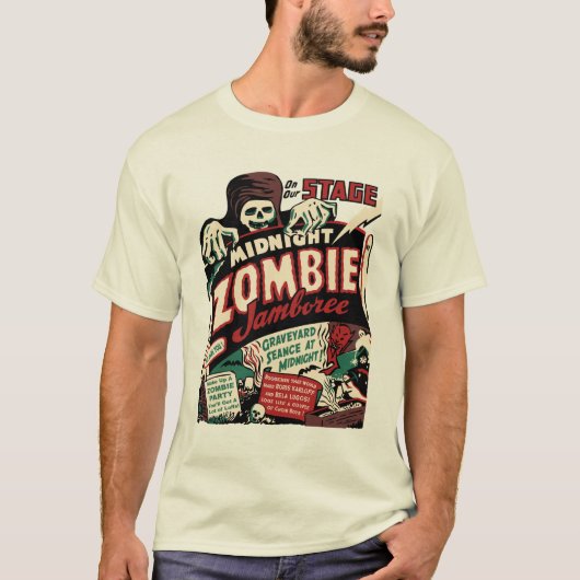 Vintager "Mitternachtszombie-Fest-" T - Shirt (Vorderseite)