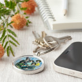 Vintager Mixed-Media-Schlüsselanhänger für Frauen Schlüsselanhänger (Seite)