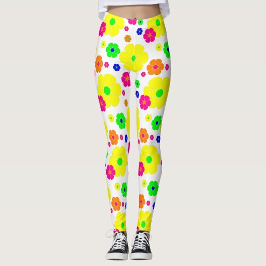 Vintager Mod-Blumengarten Leggings (Vorderseite)