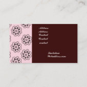 Vintager Mode-Entwurfs-Mannequin-mit Blumenberater Visitenkarte (Rückseite)