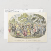 Vintager Mode-Garten in Postkarte Londons England (Vorne/Hinten)