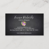 Vintager moderner Blumenkhalkartenträger - Innenar Visitenkarte (Rückseite)