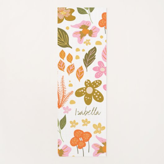 Vintager, moderner Botanischer Frühling  Yogamatte (Vorderseite)