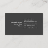 Vintager moderner Goldsputniker Innenarchitekt Visitenkarte (Rückseite)