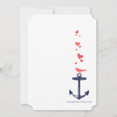 Vintager moderner Niedlicher Korallenriff Einladung (Rückseite)