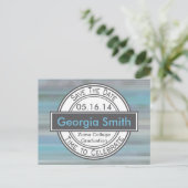 Vintager moderner signierter Abschluss Postkarte (Stehend Vorderseite)