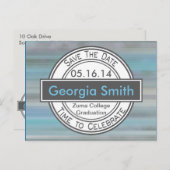 Vintager moderner signierter Abschluss Postkarte (Vorne/Hinten)