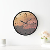 Vintager Monaco Monte-Carlo Küstensicht Luganerrin Große Wanduhr (Zuhause)