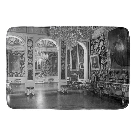 Vintager Monaco Palace Prince Blue Room Badematte (Vorderseite)