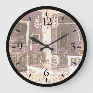 Vintager Monaco Prince Palast York Room Watch Große Wanduhr