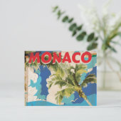 VINTAGER MONACO RACING REISEPOSTER POSTKARTE (Stehend Vorderseite)